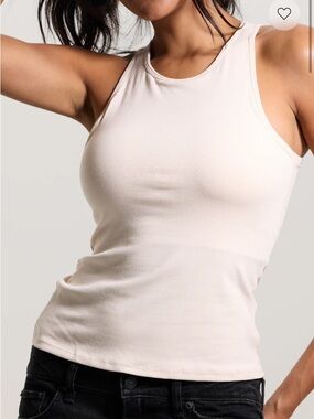 NWT Klassy Network Cream Loose High Neck Brami Tank